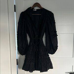 Elegant Black Ruffle Dress